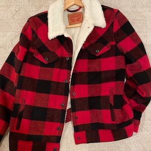 Levi’s Sherpa plaid jacket